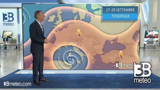 Tendenza meteo per i giorni dal 27 - 29 settembre