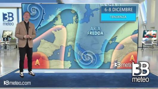 Tendenza meteo per il 6-8 Dicembre