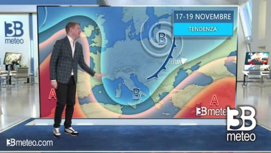 Tendenza meteo per il weekend del 17 - 19 novembre