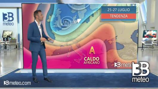 Tendenza meteo per i giorni dal 25 - 27 luglio
