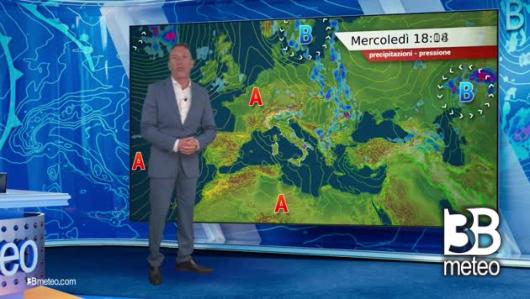 Previsioni meteo video di mercoledì 24 luglio sull'Italia