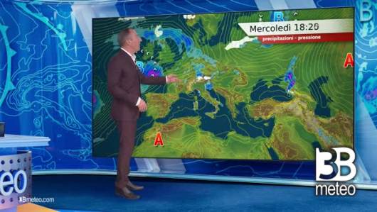 Previsioni meteo video di mercoledì 03 aprile sull'Italia
