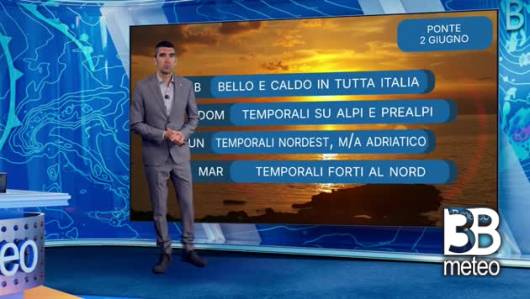 Weekend del 2 giugno: dal gran caldo ai forti temporali