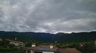 Panorama vista di Dardago e sullo sfondo Monte Sauc e Castaldia